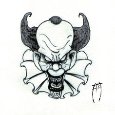 Jester Face Drawing