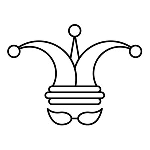 300x300 jester hat icon outline jester hat vector icon for web design