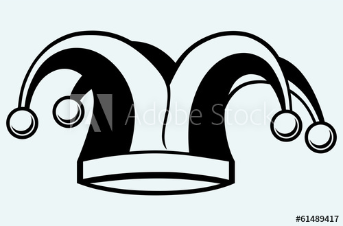 500x329 Jester Hat Isolated On Blue Background