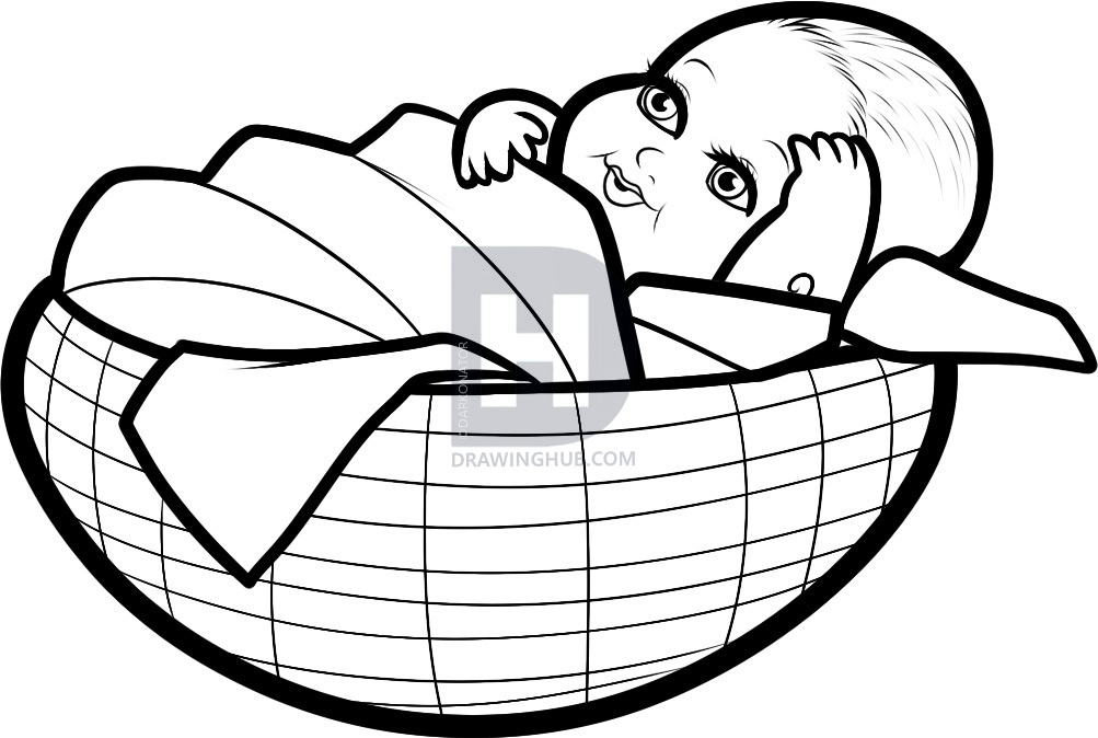 1003x674 How To Draw Baby Jesus, Baby Jesus, Step