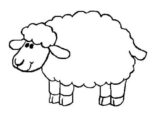500x416 Sheep Coloring Pages Preschool Nativity Animals Sheep Crafts