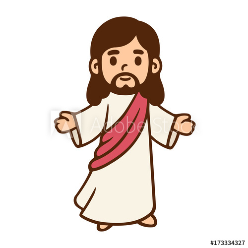 500x500 Cartoon Jesus Drawing