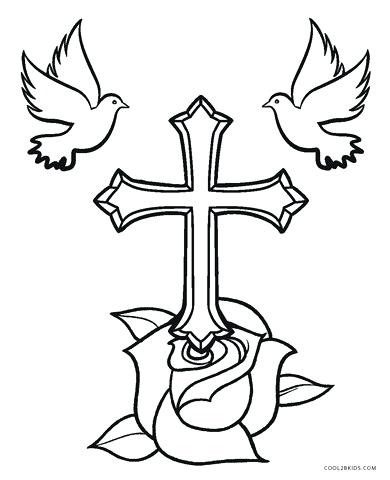 390x480 Images Of Jesus On Cross Coloring Page