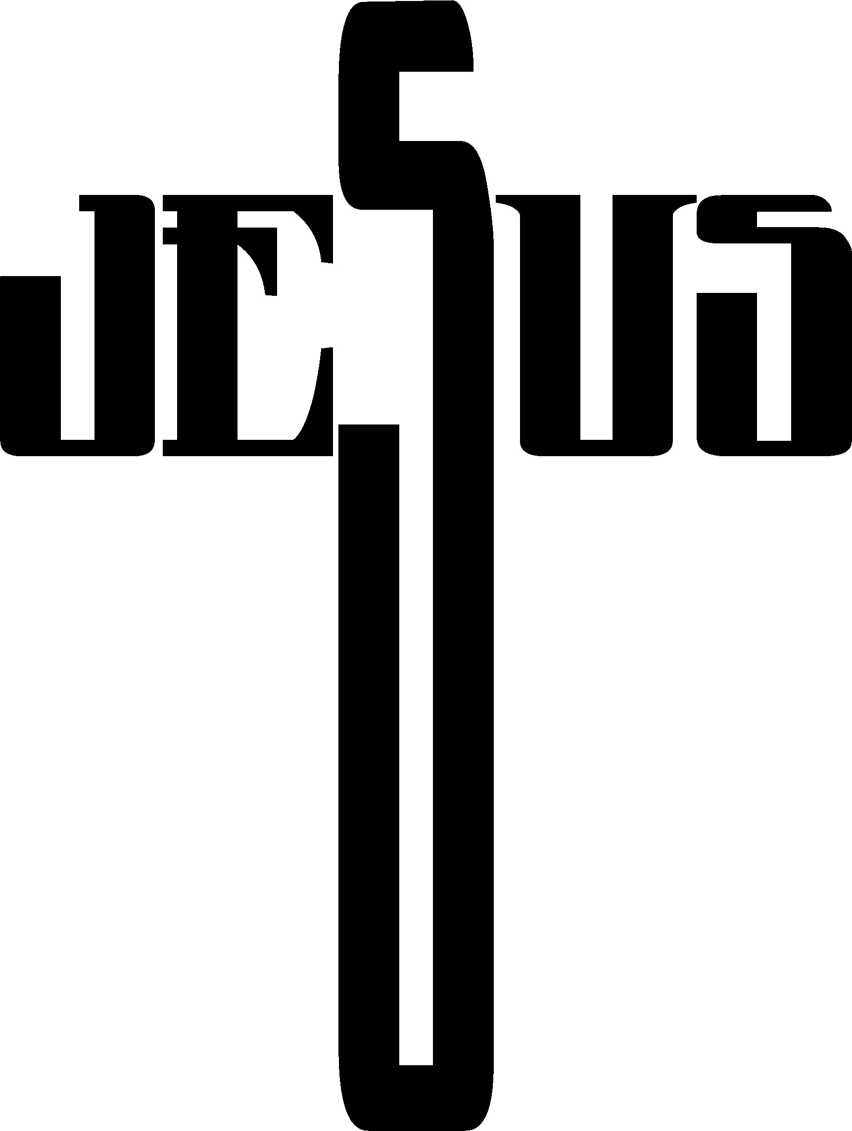 1722x2286 Jesus Cross Typography On The Clipart