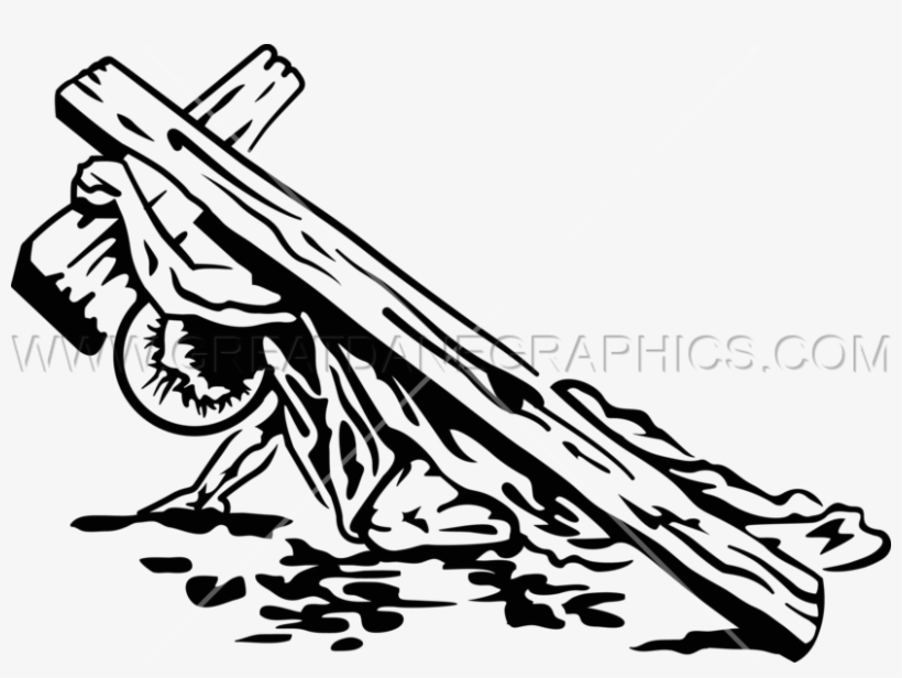 820x616 Clip Freeuse Stock Jesus Carrying Cross Drawing