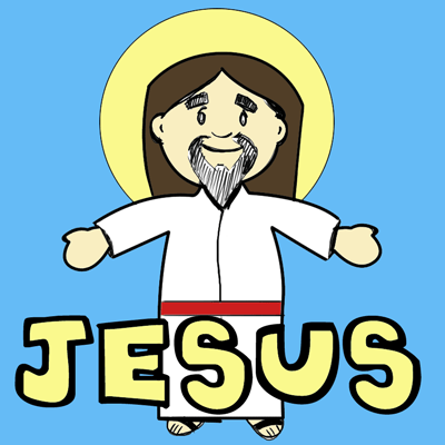 400x400 How To Draw Cartoon Jesus Christ For Easter Step