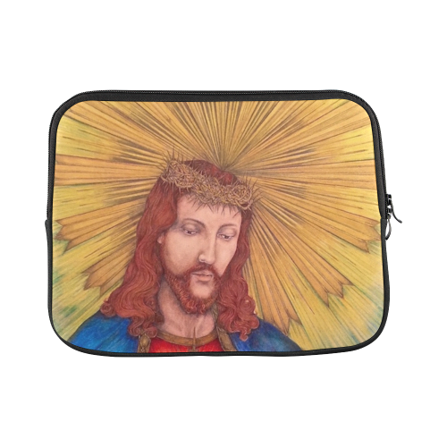 500x500 Sacred Heart Of Jesus Christ Drawing Custom Laptop Sleeve Id