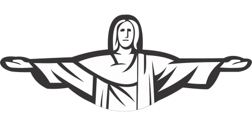 500x250 brazil drawing jesus, picture