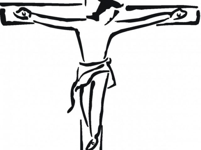 640x480 Jesus Cross Clipart Black And White