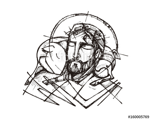 500x400 Jesus Christ Good Shepherd Stock Image And Royalty Free Vector