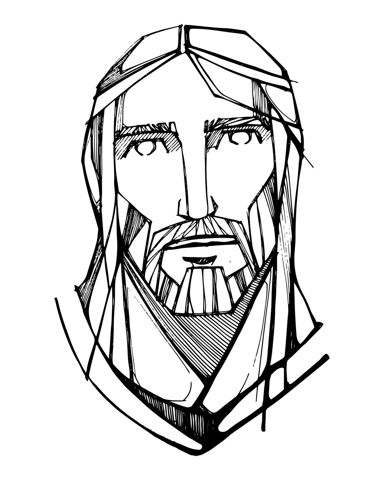 1280x1600 Jesus Christ Face Ink Illustration In Bible Collage Jesus