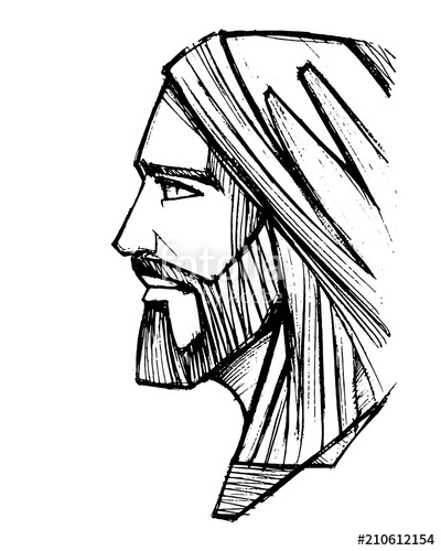 400x500 Jesus Christ Face Pencil Illustration Stock Image And Royalty