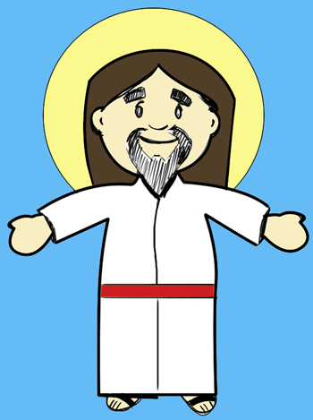 350x469 How To Draw Cartoon Jesus Christ For Easter Step