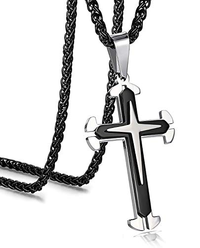405x500 Cross Necklace Chain Drawing Stainless Steel Jesus Christ Crucifix