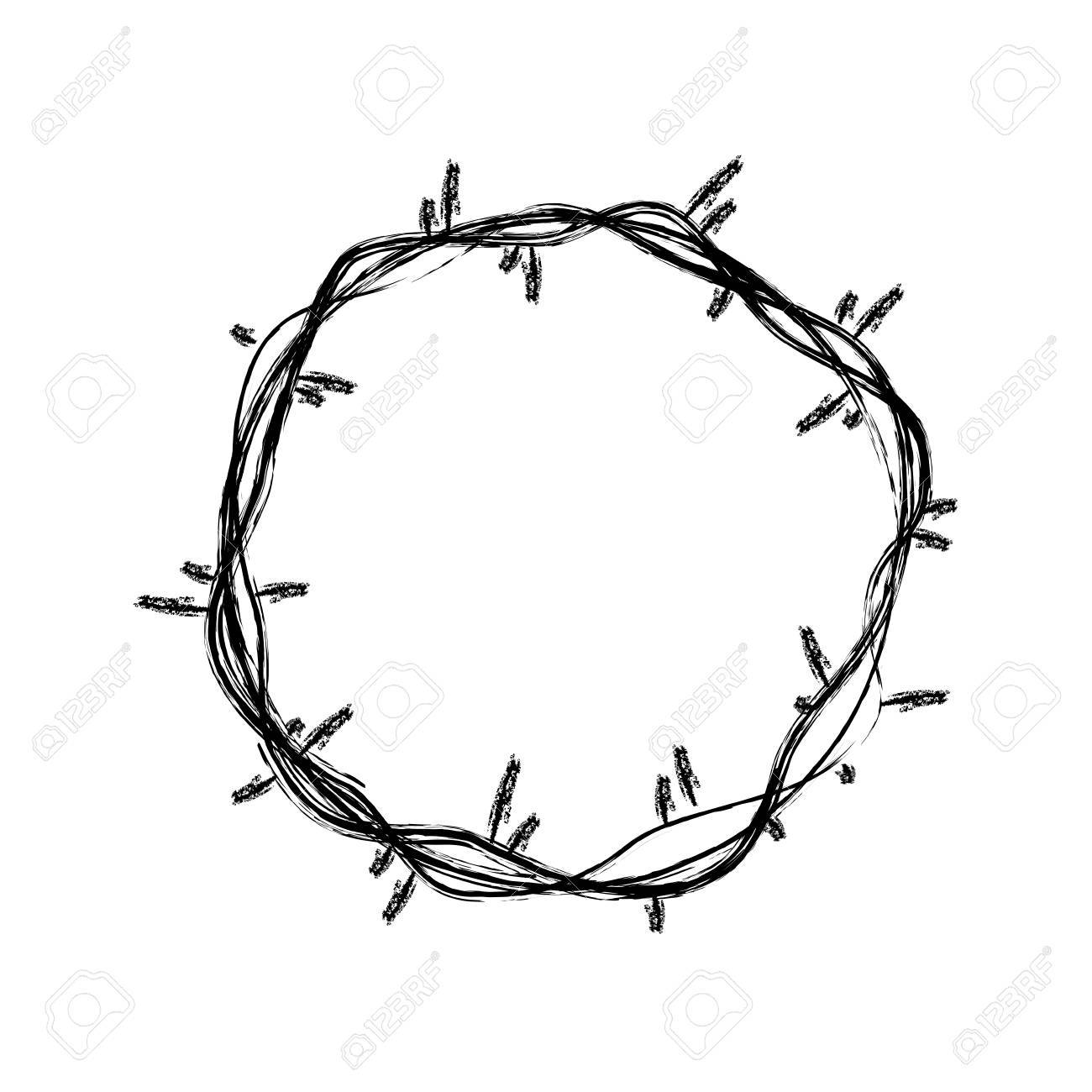 1300x1300 Crown Of Thorns Jesus Christ Sketch Clipart Portal