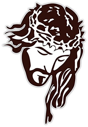 350x500 The Head Of Jesus In A Crown Of Thorns Sticker Decal