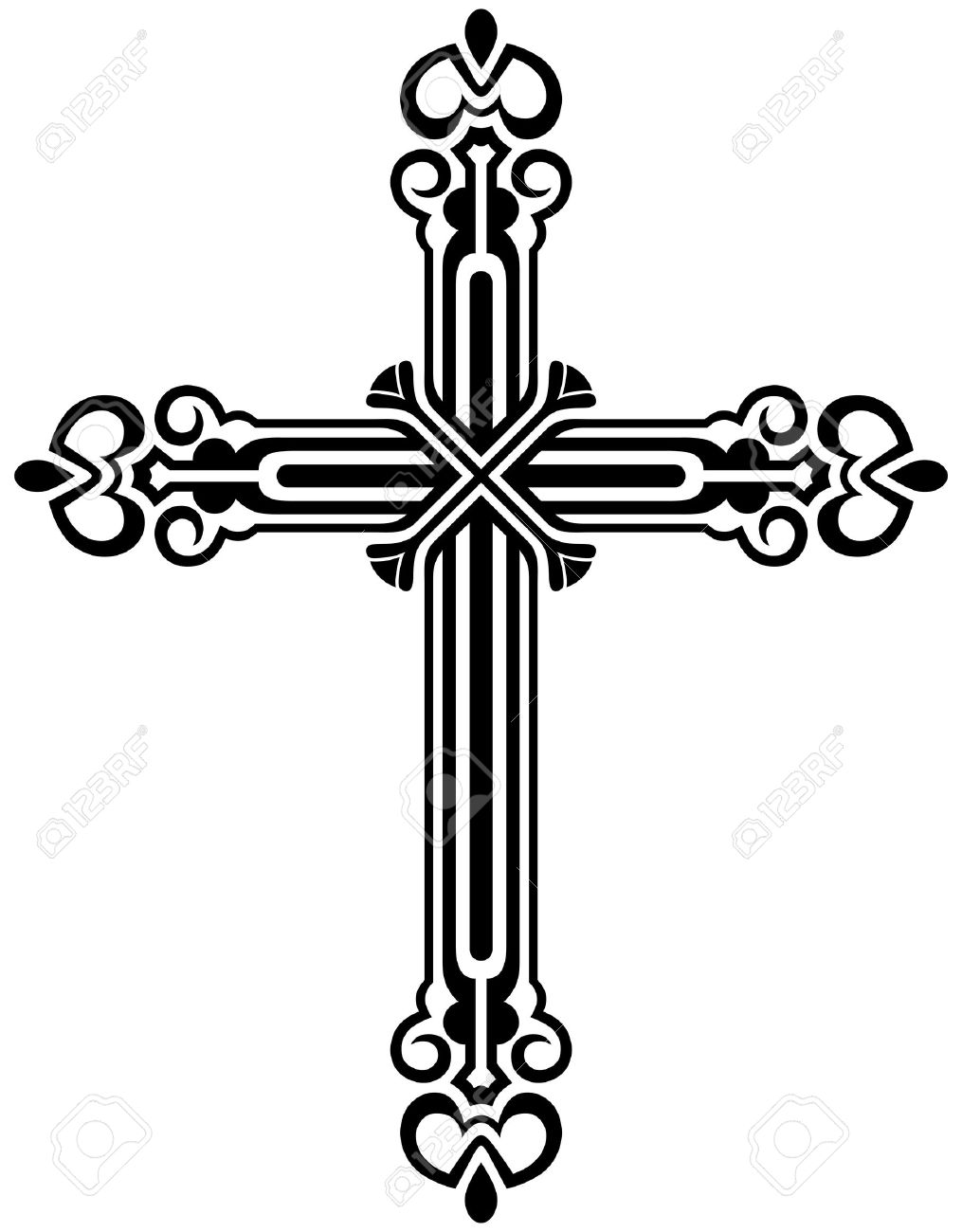 1015x1300 Crucifix Drawing Cross Design For Free Download