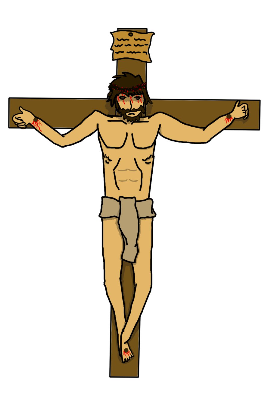 Jesus Crucifixion Drawing Free download on ClipArtMag