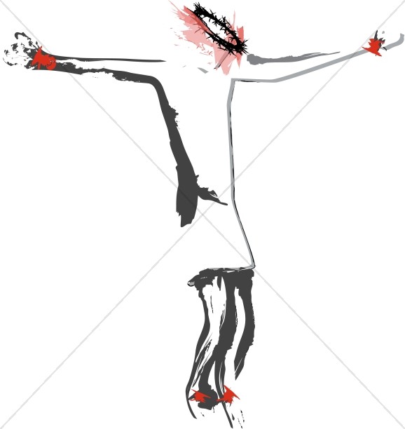 578x612 Abstract Of Jesus Crucified Good Friday Clipart
