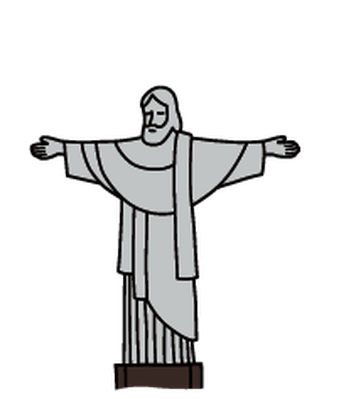 356x399 brazil drawing jesus, picture
