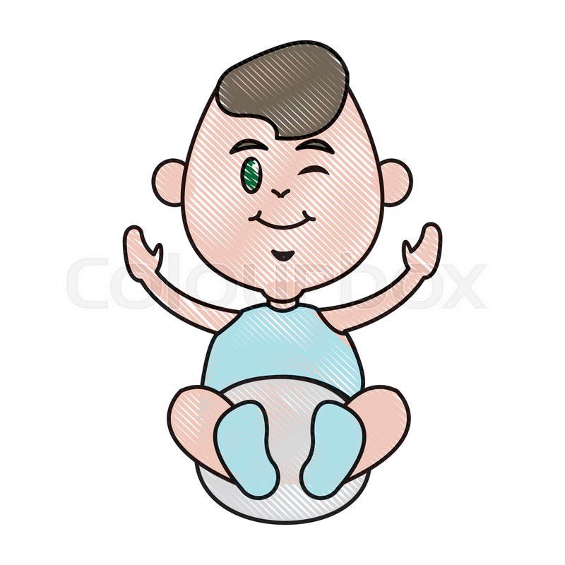 800x800 Cartoon Baby Jesus Icon Christmas Stock Vector Colourbox