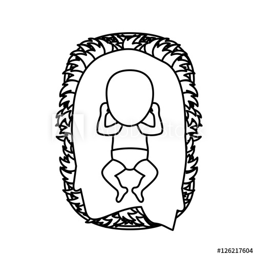 500x500 Jesus Baby Cartoon Icon Holy Night Family Christmas And Betlehem