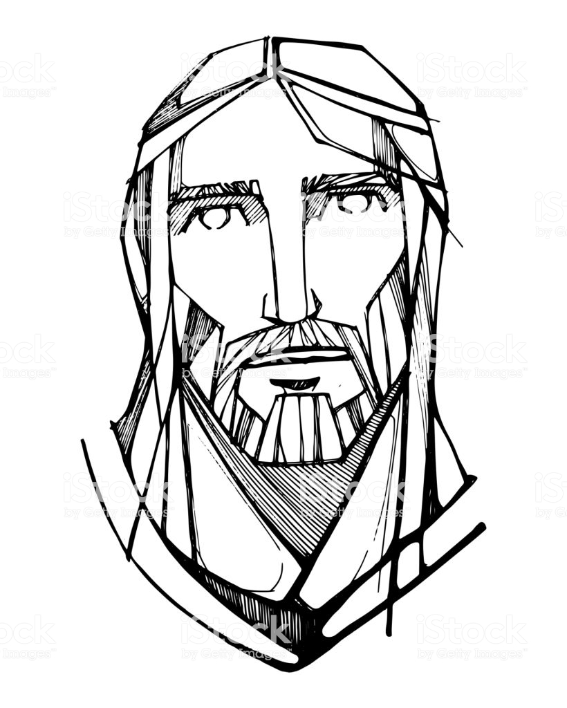 820x1024 Collection Of 'jesus Christ Face Drawing' Download More Than