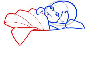 302x203 How To Draw Baby Jesus, Baby Jesus, Step