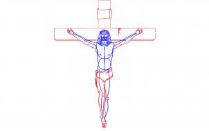302x189 How To Draw Jesus On The Cross, Step