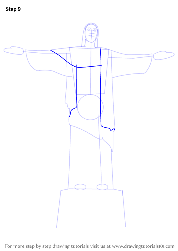 598x844 Learn How To Draw Christ The Redeemer