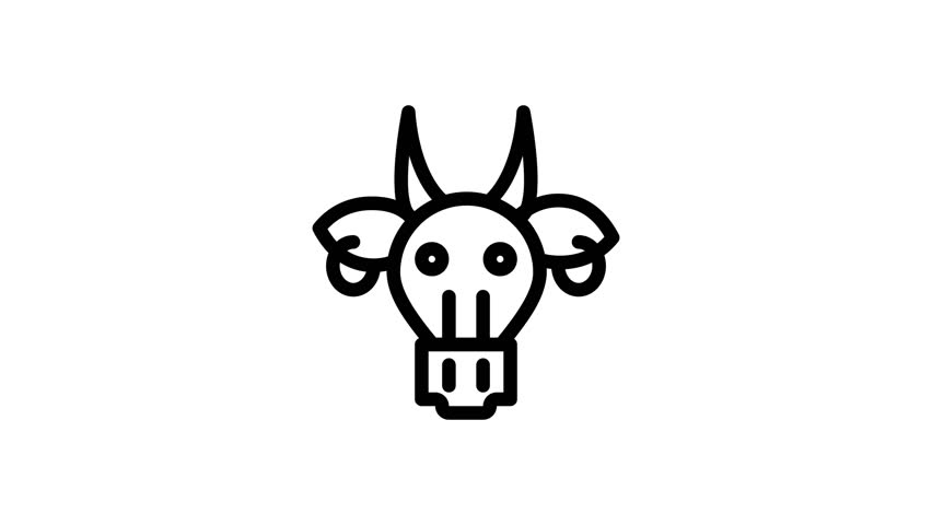 852x480 Indian Skull Stock Video Footage