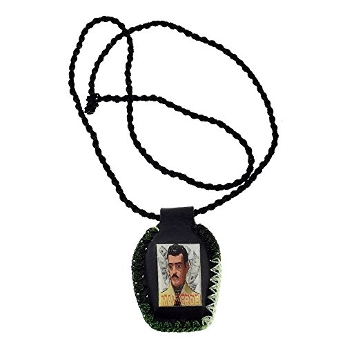 500x500 Jesus Malverde Sinaloa Cash Dollar Bills Pendant Black Leather