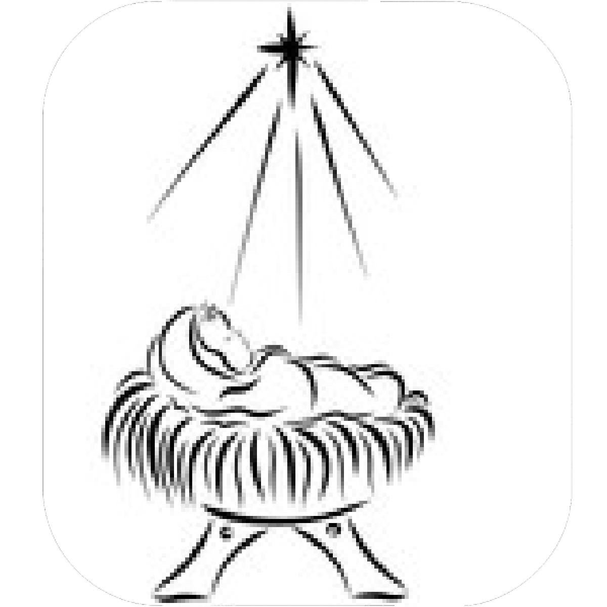 Jesus Manger Drawing Free download on ClipArtMag