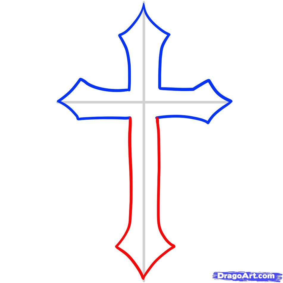 951x951 Huge Collection Of 'cross Drawing Pictures' Download More Than