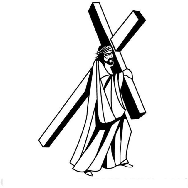640x640 Crucifix Drawing Carrying For Free Download