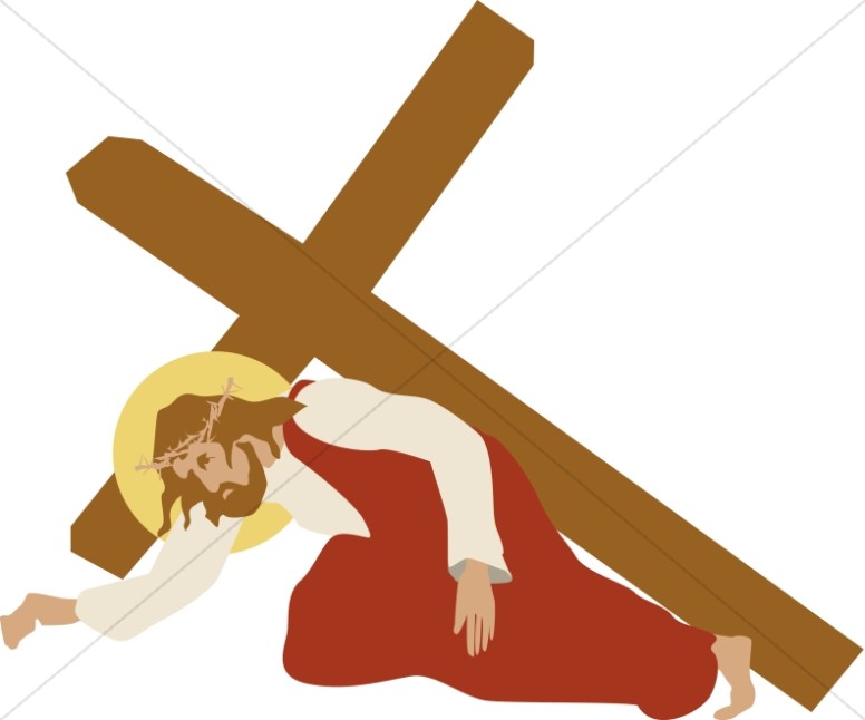 776x646 jesus stumbles under the cross stations of the cross clipart
