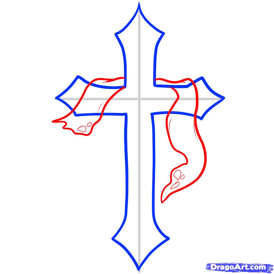 951x951 Draw A Cross, Cross, Step