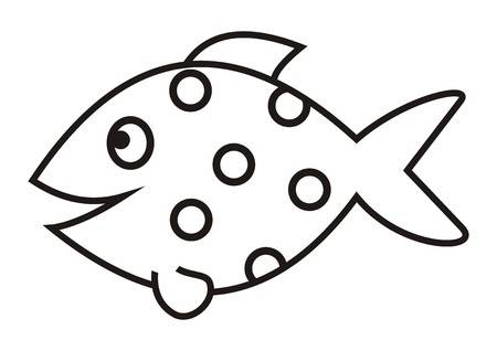 450x318 Fish Outline Image Jesus Icon Vector Illustration Stock