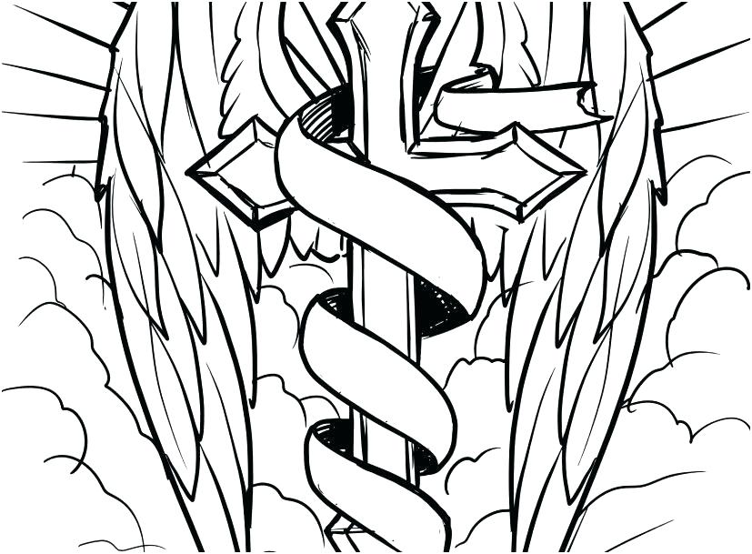 827x609 Free Coloring Pages Crosses Easter Of With Flowers Cross Outline