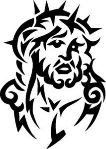 213x300 jesus face outline vinyl wall art vinyl stickers sticker