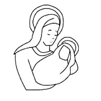 200x200 Nativity Outline