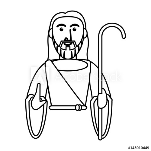 500x500 Jesus Christ Catholic Symbol Outline Vector Illustration