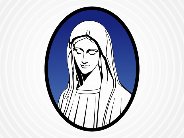 646x484 Portrait Of Mary Mother Of Jesus Vector Free Download