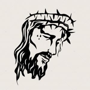 300x300 Stock Illustration Jesus Christ Face Art Vector Soidergi