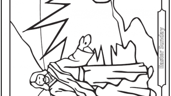 585x329 jesus rises from the dead coloring