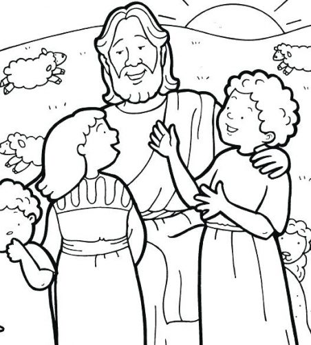 Jesus With Children Drawing | Free download on ClipArtMag