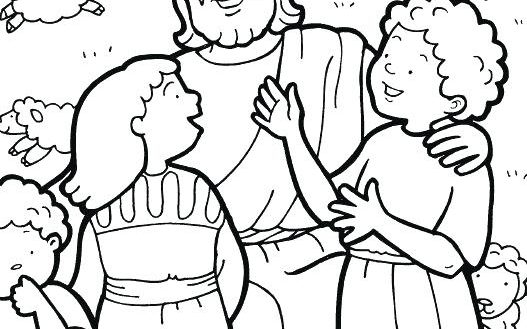 527x329 Free Coloring Pages Of Jesus With Children Inspire