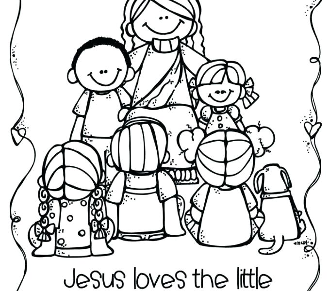 Jesus With Children Drawing | Free download on ClipArtMag