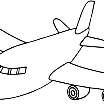336x336 Jet Airplane Coloring