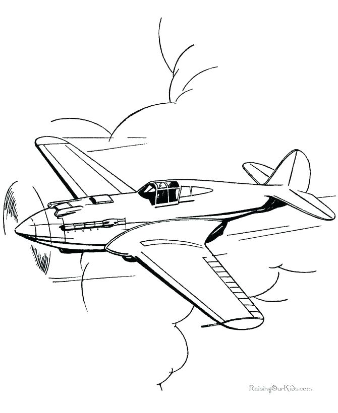 670x820 Airplane Pictures To Color Running